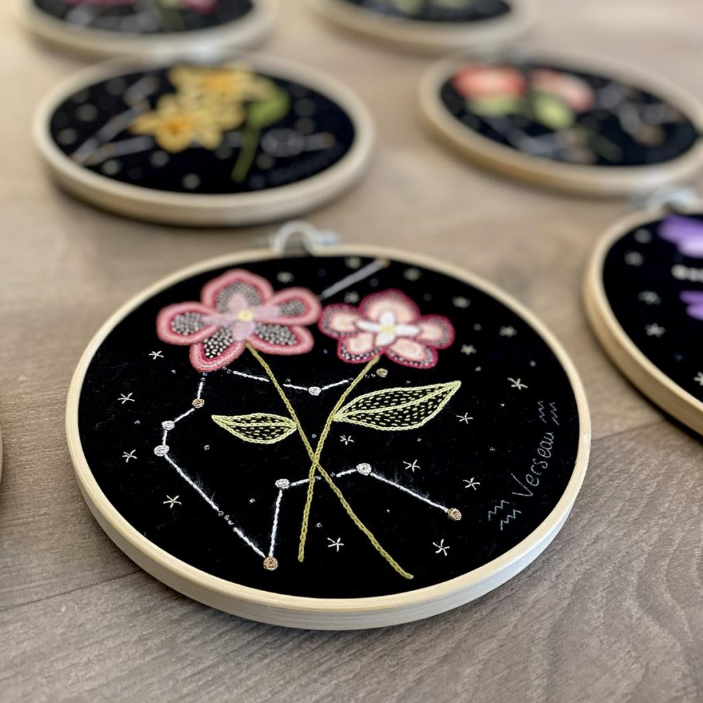 Constellation du verseau et son orchidée