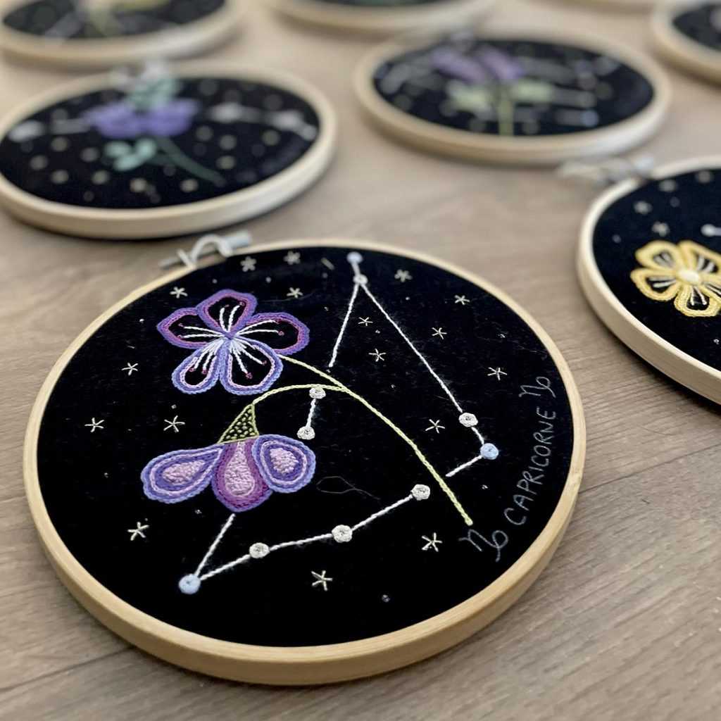 Constellation du capricorne et sa violette